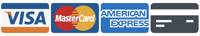 Wir akzeptieren alle gängigen Kredit- und Debitkarten